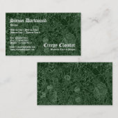 Carte De Visite Cloître déplaisant 01 - Tex Abstact - Vert foncé (Devant / Derrière)