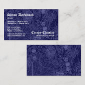 Carte De Visite Cloître déplaisant 02 - Tex Abstact - Bleu foncé (Devant / Derrière)