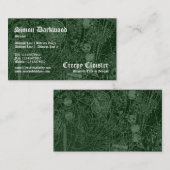 Carte De Visite Cloître déplaisant 02 - Tex Abstact - Vert foncé (Devant / Derrière)