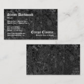 Carte De Visite Cloître déplaisant 03 - Tex Abstact - Noir (Devant / Derrière)