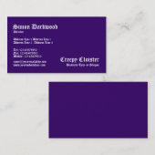 Carte De Visite Cloître déplaisant - Violet foncé (Devant / Derrière)