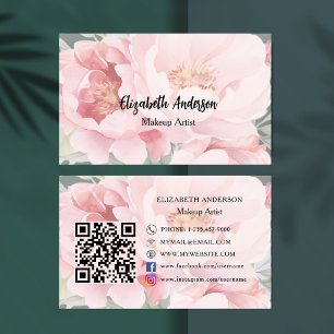 Carte De Visite Clos roses code QR