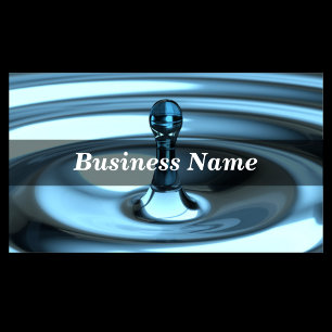 Carte De Visite Closeup 3D de Perfect Blue Water Drop