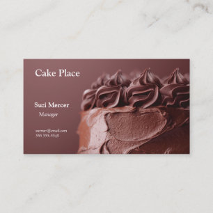 Carte De Visite Closeup de gâteau au chocolat congelé