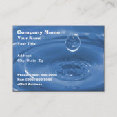 Carte De Visite Closeup of Blue Water Drop (Devant)