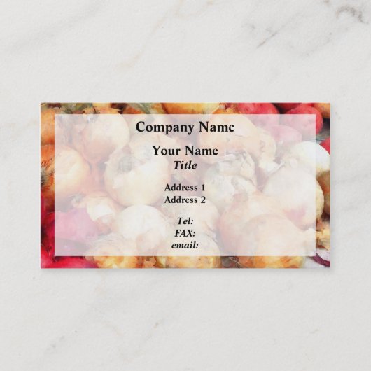 Carte De Visite Closeup oignons (Devant)