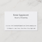 Carte De Visite Closeup Succulent (Dos)