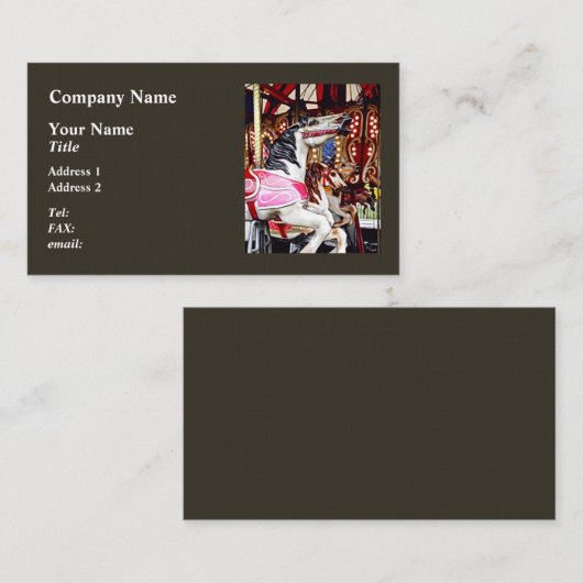 Carte De Visite Closeuse à trois chevaux-carrousel (Devant / Derrière)