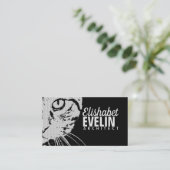 Carte De Visite Closeuse de chat tigre orange B&W (Debout devant)