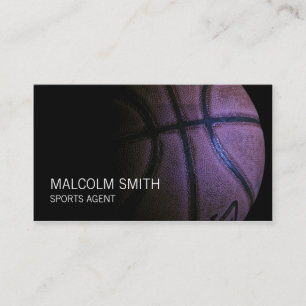 Carte De Visite Closeuse de l'agent sportif Dark Basketball