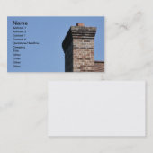 Carte De Visite closeuse d'une cheminée en brique moderne (Devant / Derrière)