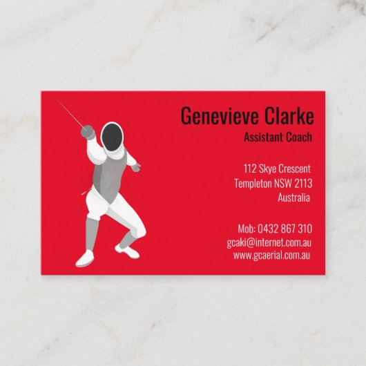 Carte De Visite Clôture (Devant)