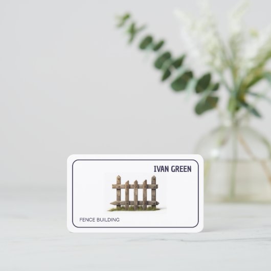 Carte De Visite Clôture (Debout devant)