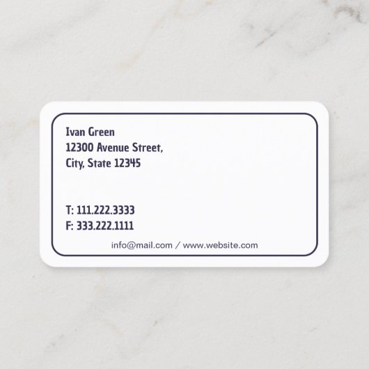 Carte De Visite Clôture (Dos)