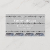 Carte De Visite Clôture avec fil Barb (Devant)