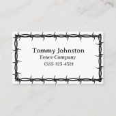 Carte De Visite Clôture avec fil Barb (Devant)