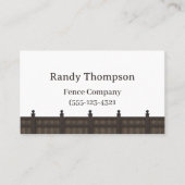 Carte De Visite Clôture avec un bois en Arrière - plan (Devant)