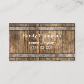 Carte De Visite Clôture avec un bois en Arrière - plan (Devant)