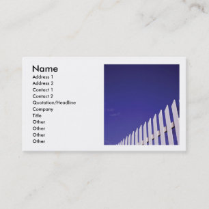 Carte De Visite Clôture blanche