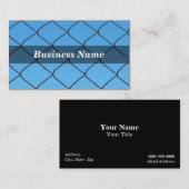 Carte De Visite Clôture de lien de chaîne contre ciel bleu clair (Devant / Derrière)