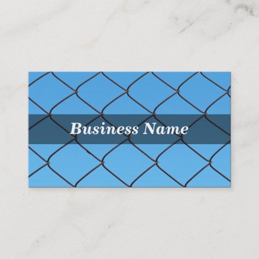 Carte De Visite Clôture de lien de chaîne contre ciel bleu clair (Devant)