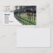 Carte De Visite clôture en fer forgé noir (Devant / Derrière)