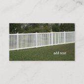 Carte De Visite clôture en vinyle blanc (Devant)