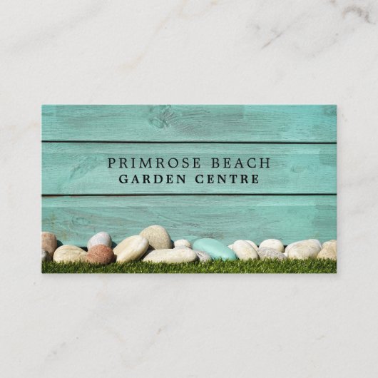 Carte De Visite Clôture turquoise, Centre Jardin, Horticulteur (Devant)