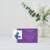 Carte De Visite Clôtures Médicales en bleu violet (Debout devant)