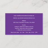 Carte De Visite Clôtures Médicales en bleu violet (Dos)