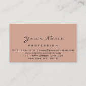 Carte De Visite Clou Artist Studio Drivers Rose Beauty Maquillage (Dos)