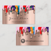 Carte De Visite Clou Artist Studio Drivers Rose Wax IG Maquillage  (Devant / Derrière)