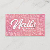 Carte De Visite Clou Artist Word Art - Rose Pastel Doux (Devant)