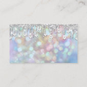 Carte De Visite Clou Artiste Blue Holographic Diamond Argent (Dos)