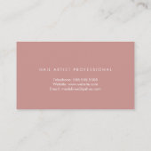 Carte De Visite Clou Artiste designer Salon Faux Parties scintilla (Dos)