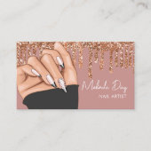 Carte De Visite Clou Artiste designer Salon Faux Parties scintilla (Devant)