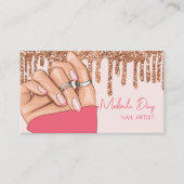 Carte De Visite Clou Artiste Designer Salon Faux Parties scintilla (Devant)