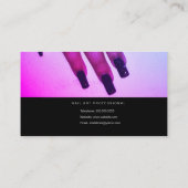 Carte De Visite Clou Artiste Script et Photo Salon rose (Dos)