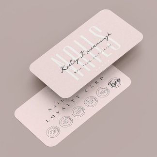 Carte De Visite Clou Artiste Technicien Punch Pink Loyalty Card