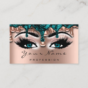 Carte De Visite Clou Artiste turquoise Drives Rose Lash Maquillage