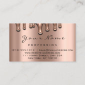 Carte De Visite Clou Artiste turquoise Drives Rose Lash Maquillage (Dos)