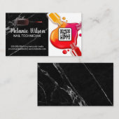 Carte De Visite Clou bouteille polonaise pour | Marbre noir (Devant / Derrière)