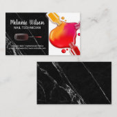 Carte De Visite Clou bouteille polonaise pour | Marbre noir (Devant / Derrière)