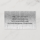 Carte De Visite Clou de brillance rose or rose polonaise (Dos)