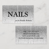 Carte De Visite Clou de brillance rose or rose polonaise (Devant / Derrière)