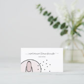 Carte De Visite Clou de salon de maquillage moderne rose élégant (Debout devant)