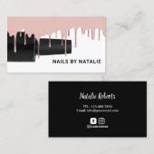 Carte De Visite Clou Polonais bouteille Rose Gold Driving Manicuri (Devant / Derrière)