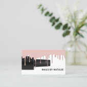 Carte De Visite Clou Polonais bouteille Rose Gold Driving Manicuri (Debout devant)