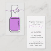 Carte De Visite Clou Polonais Bouteille violette (Devant / Derrière)