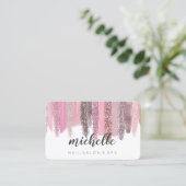 Carte De Visite Clou polonais Parties scintillant Salon Manucure M (Debout devant)